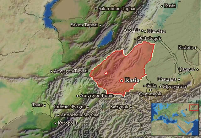 Map of Kasiane and its neighbours