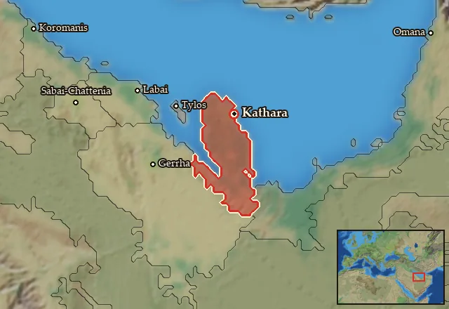 Map of Katharrheia and its neighbours