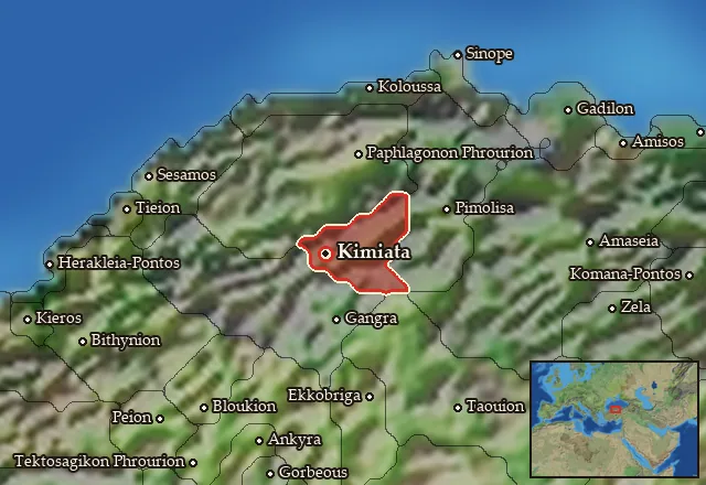Map of Kimiatene and its neighbours