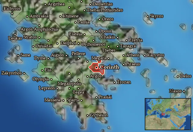 Map of Korinthia and its neighbours
