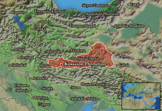 Map of Kossaia-Mardia and its neighbours