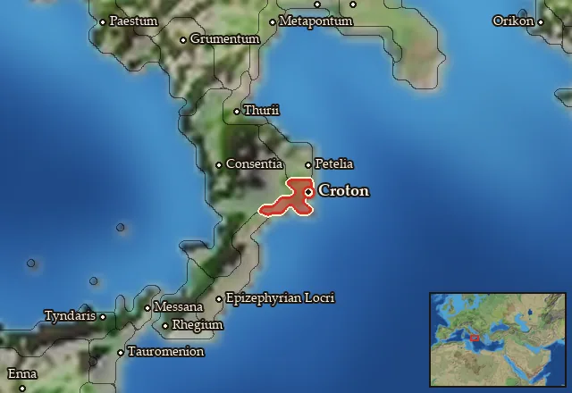 Map of Kroton and its neighbours