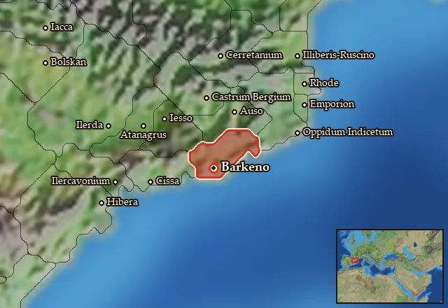 Map of Laietania and its neighbours