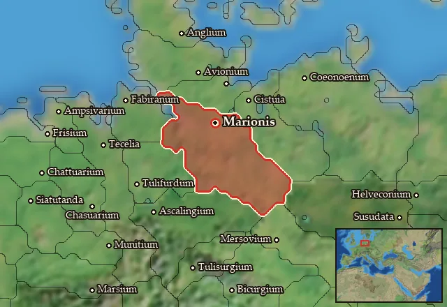 Map of Langobardia and its neighbours