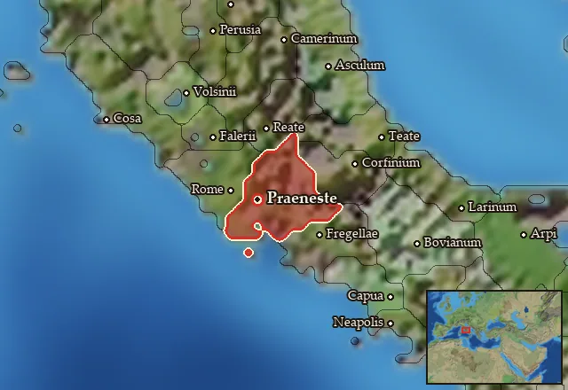 Map of Latium and its neighbours