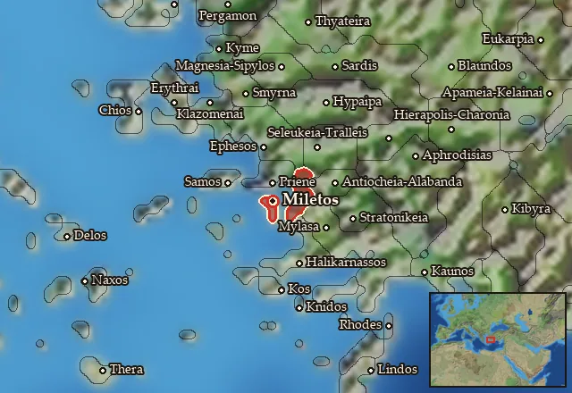Map of Latmikos Kolpos and its neighbours