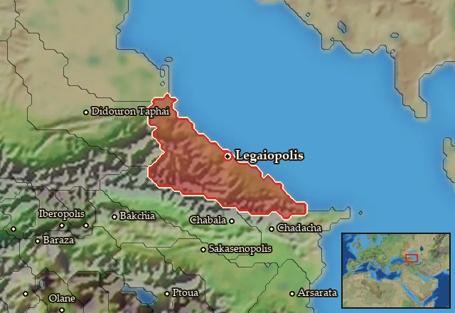 Map of Legaia-Gelaia and its neighbours