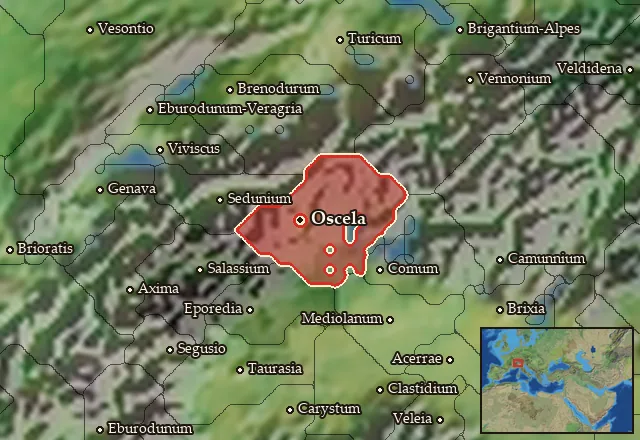 Map of Lepontia and its neighbours