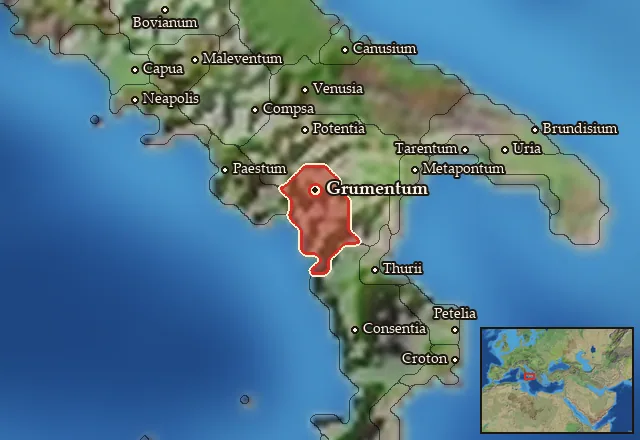 Map of Lucania and its neighbours