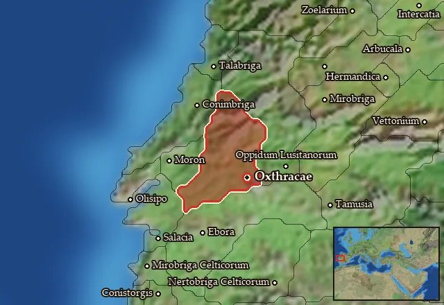Map of Lusitania and its neighbours