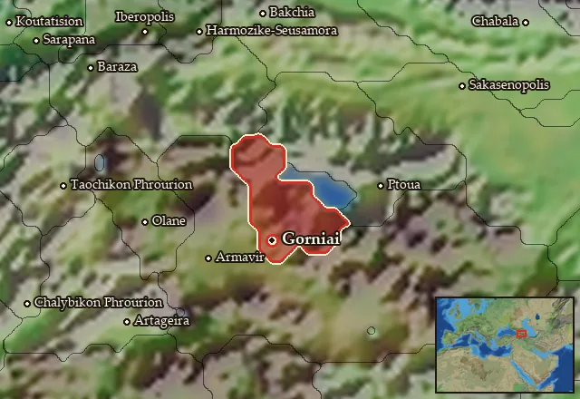 Map of Lychnitis and its neighbours