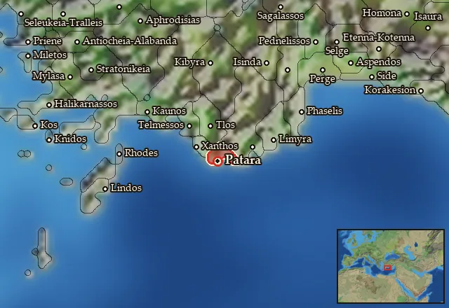 Map of Lykia and its neighbours