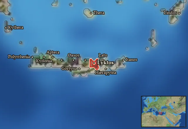 Map of Lyttos and its neighbours