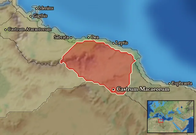 Map of Macaea and its neighbours