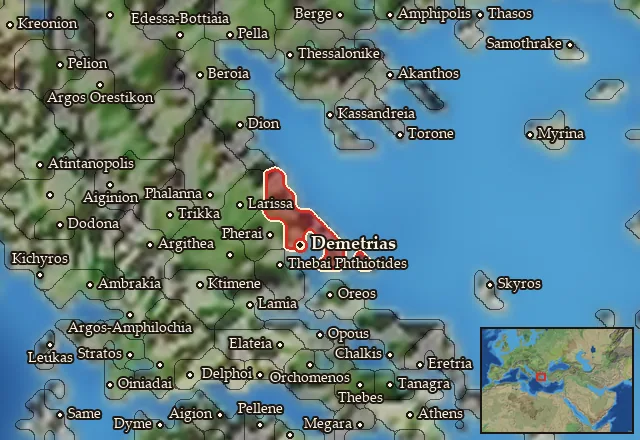 Map of Magnesia and its neighbours