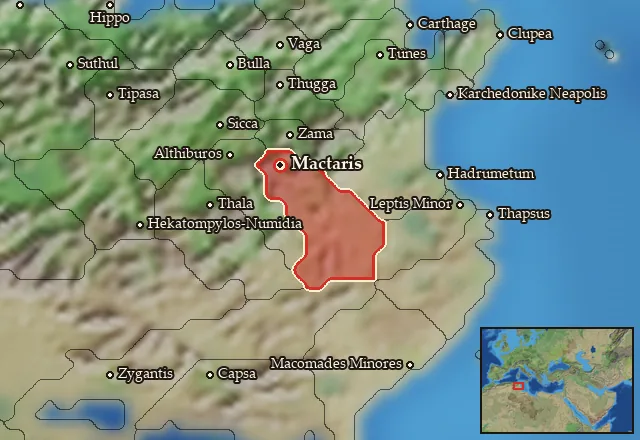 Map of Maktarxim and its neighbours