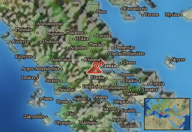 Map of Malis-Ainis and its neighbours