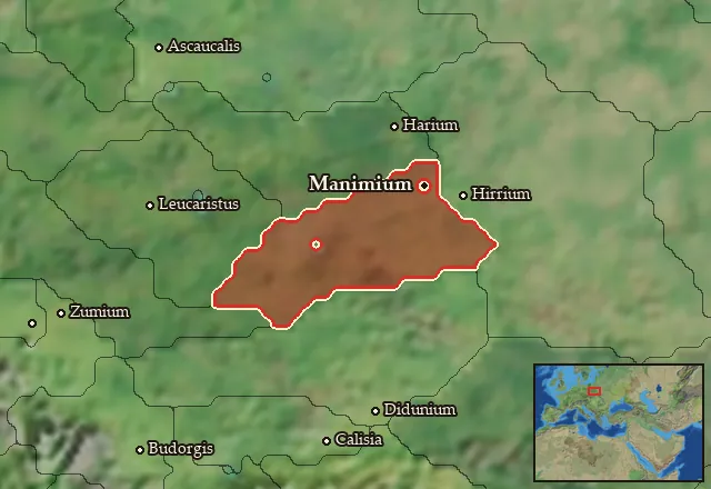 Map of Manimia and its neighbours