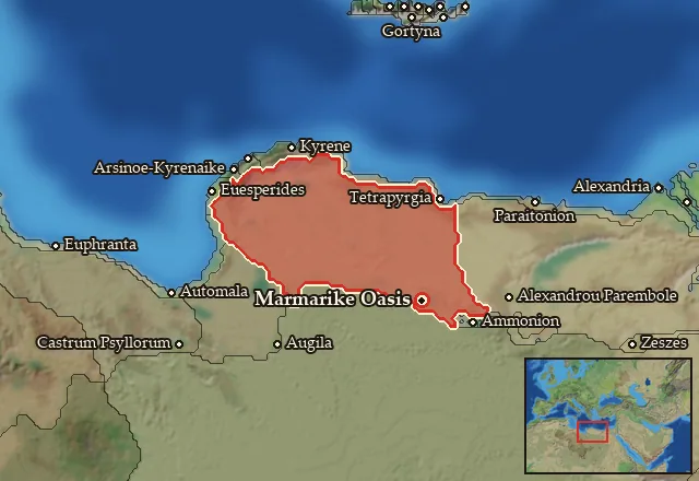 Map of Marmarike and its neighbours