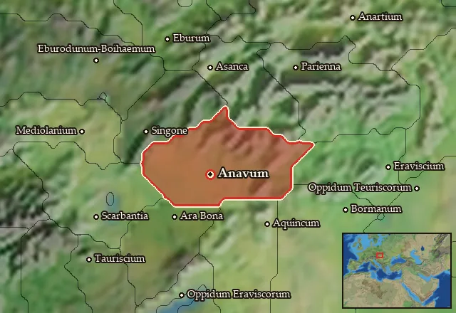 Map of Marsignia and its neighbours