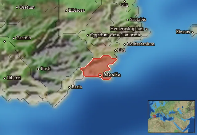 Map of Mastienia and its neighbours
