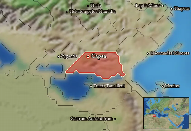 Map of Maxya-Ausea and its neighbours