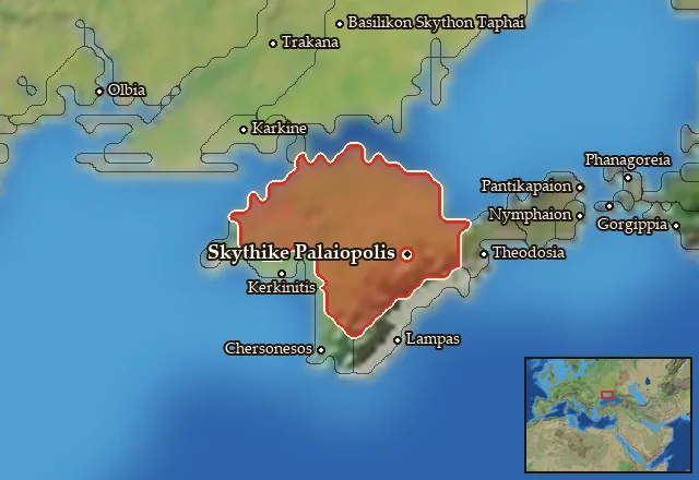 Map of Megale Chersonesos and its neighbours