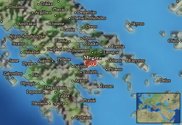 Map of Megaris and its neighbours