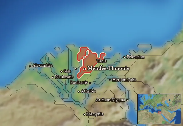 Map of Mendesios-Diospolites Kato Nomoi and its neighbours