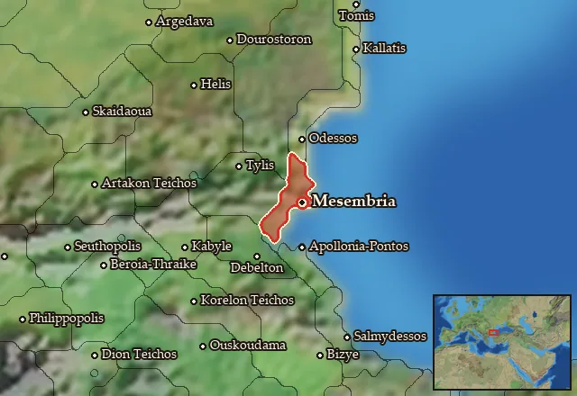 Map of Mesambria and its neighbours