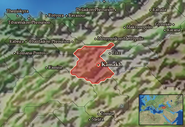 Map of Mikra Armenia and its neighbours