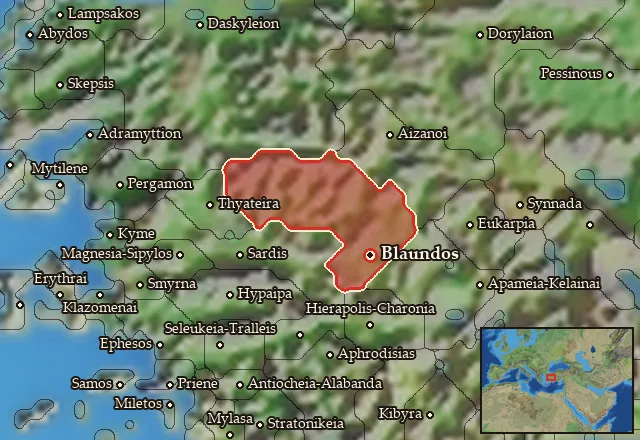 Map of Mlaundos and its neighbours