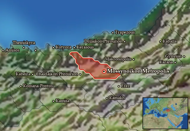 Map of Mossynoikia and its neighbours