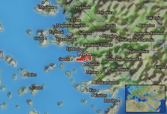 Map of Mykale and its neighbours