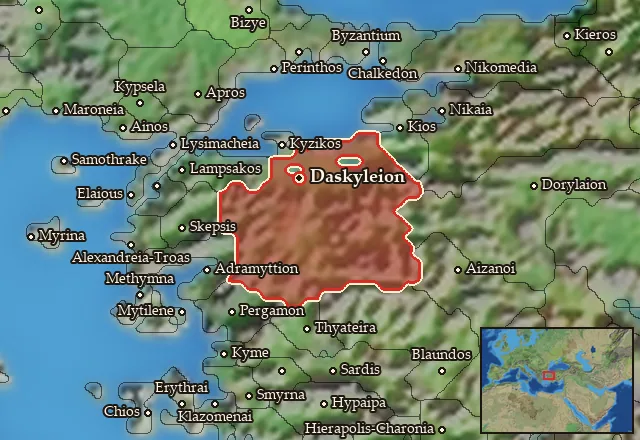 Map of Mysia and its neighbours