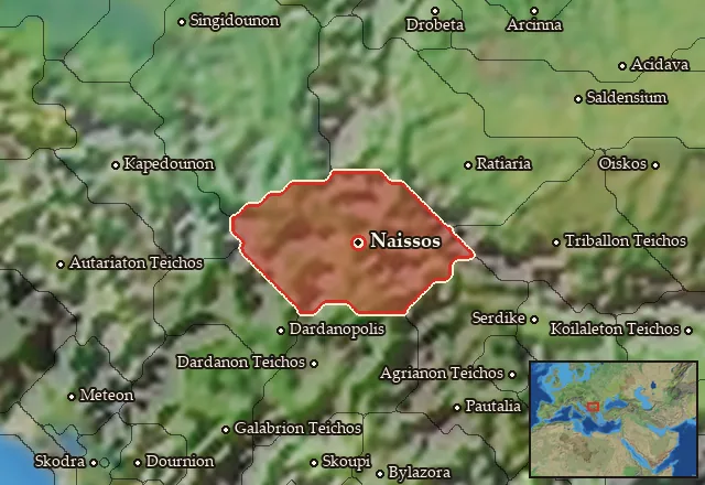 Map of Naissitania and its neighbours