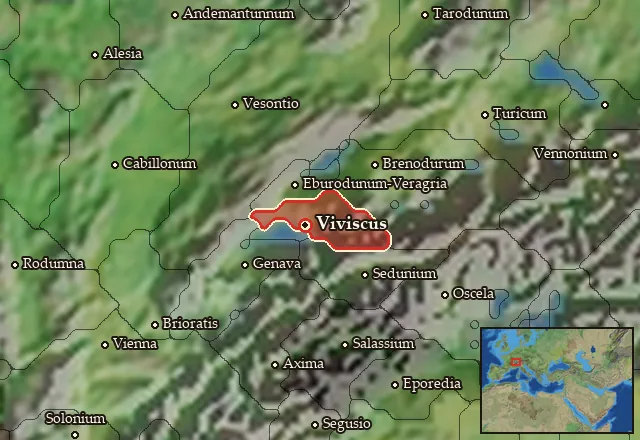 Map of Nantuatia and its neighbours