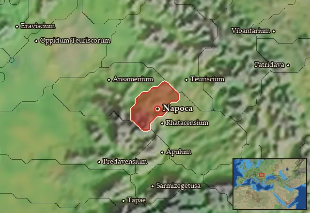 Map of Napocaea and its neighbours