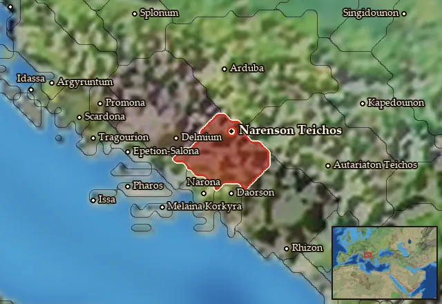 Map of Narensia and its neighbours