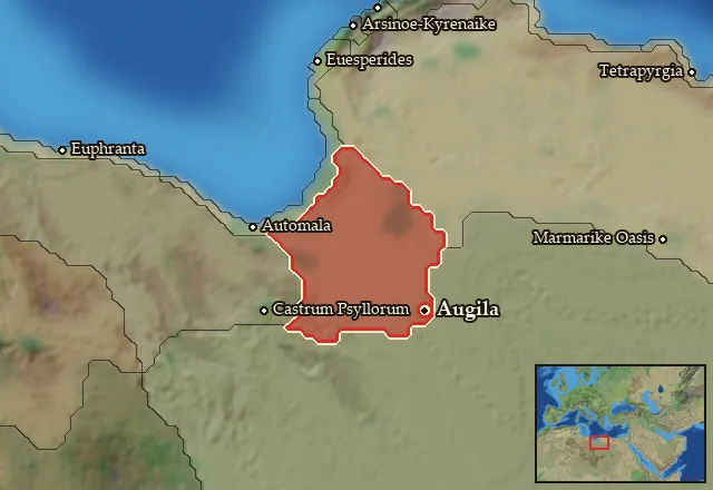 Map of Nasamonia and its neighbours