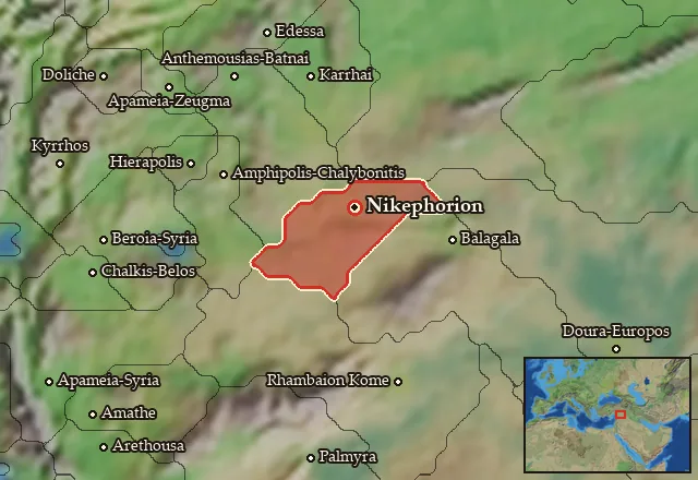 Map of Nikephoreia and its neighbours