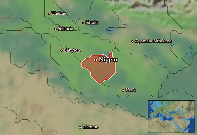 Map of Nippour and its neighbours
