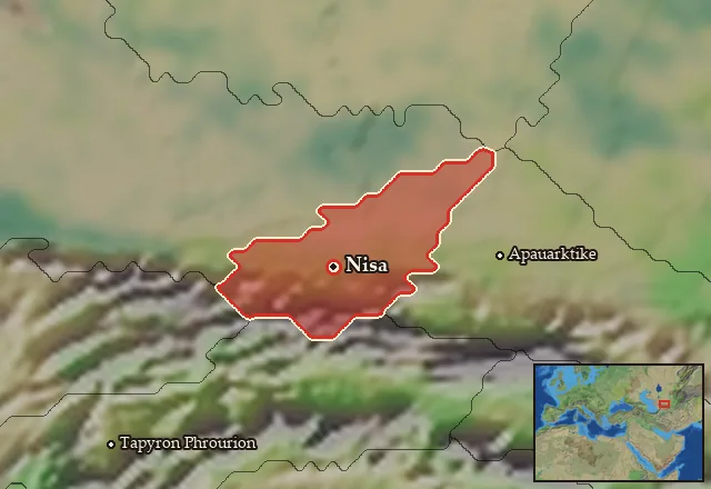 Map of Nisaia and its neighbours
