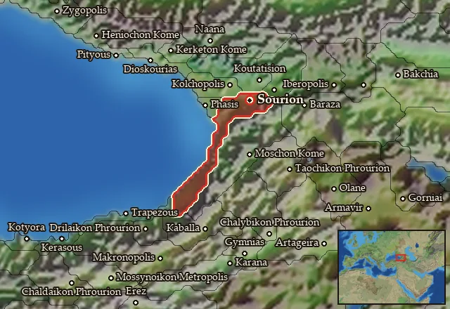 Map of Notia Kolchis and its neighbours