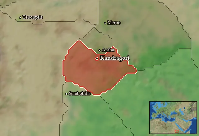 Map of Notia Meroitis and its neighbours