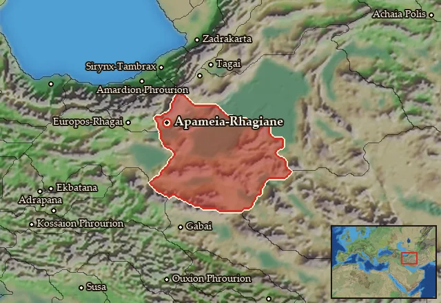 Map of Notia Parthia and its neighbours