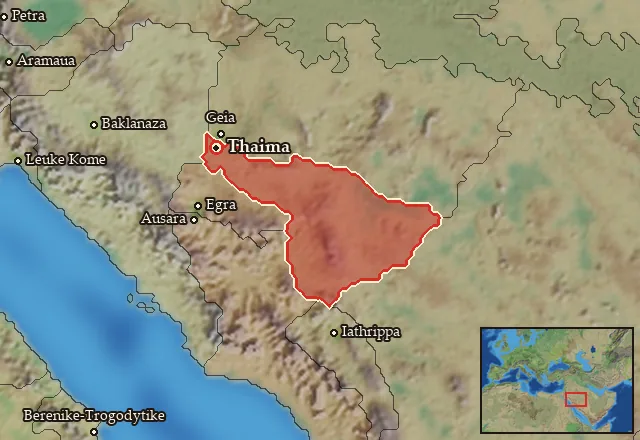 Map of Notia Sarakenia and its neighbours