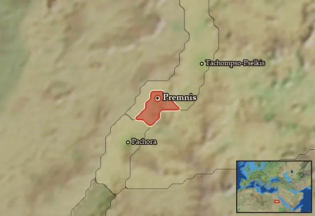 Map of Notios Dodekaschoinos and its neighbours
