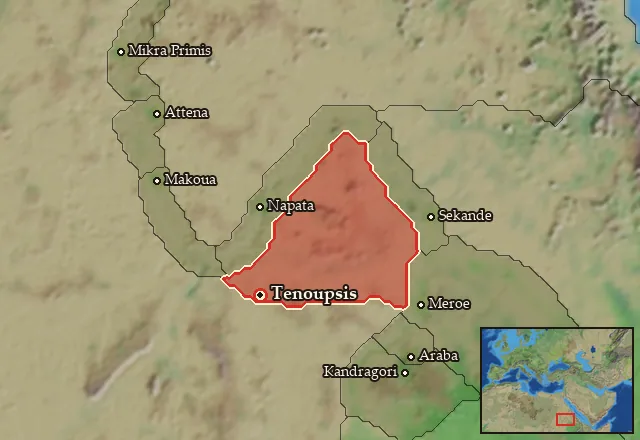 Map of Noubaia and its neighbours