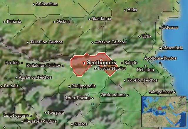 Map of Basilike Brenaia and its neighbours